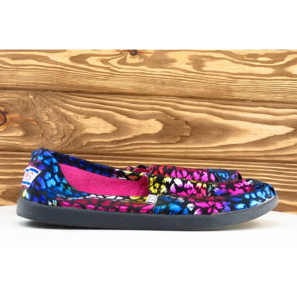 Bobs From skechers Women Sz 6 M‎ Multicolor Flat Fabric Shoes 34997 - Picture 4 of 9